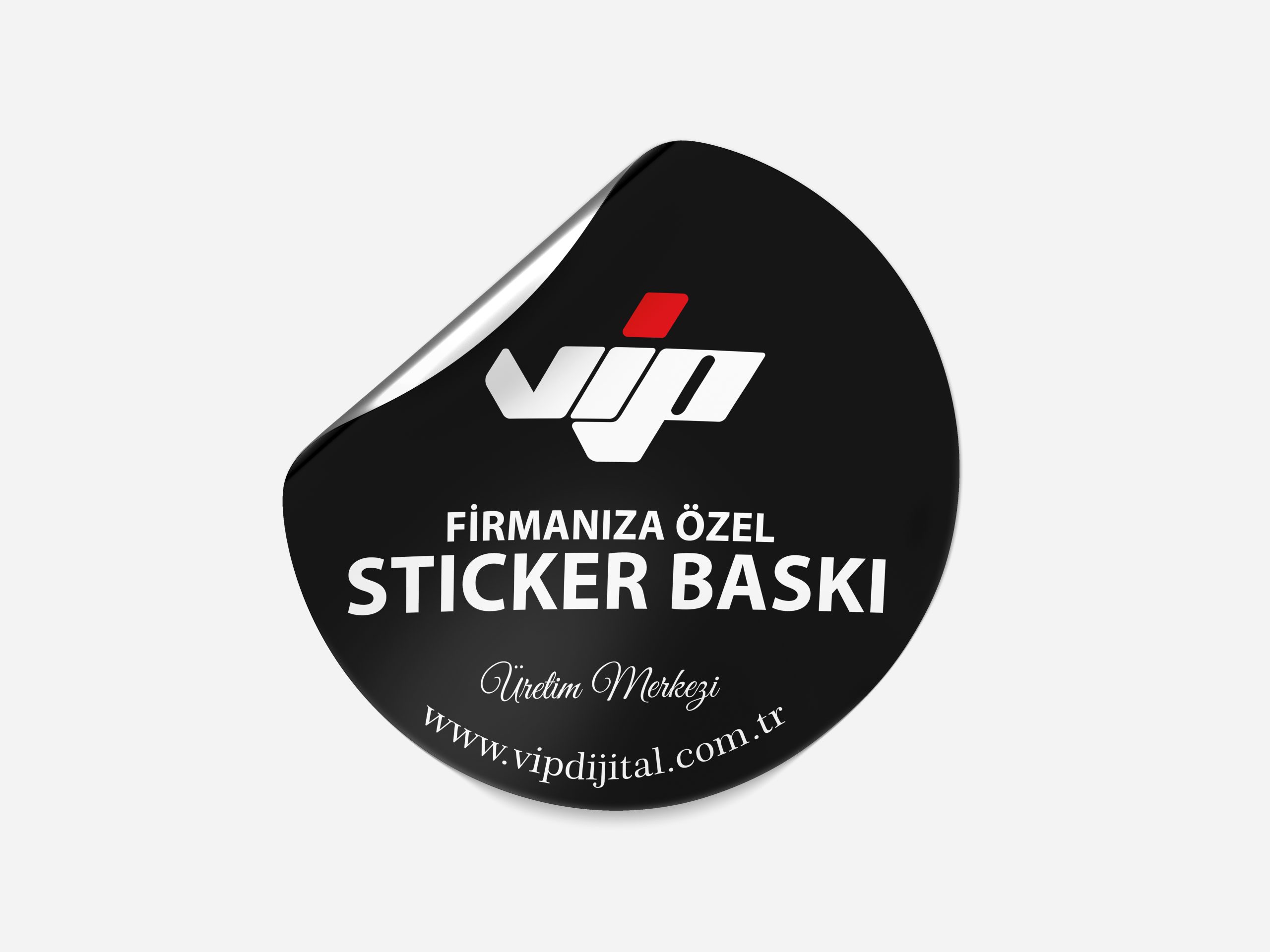 yuvarlak kesim sticker